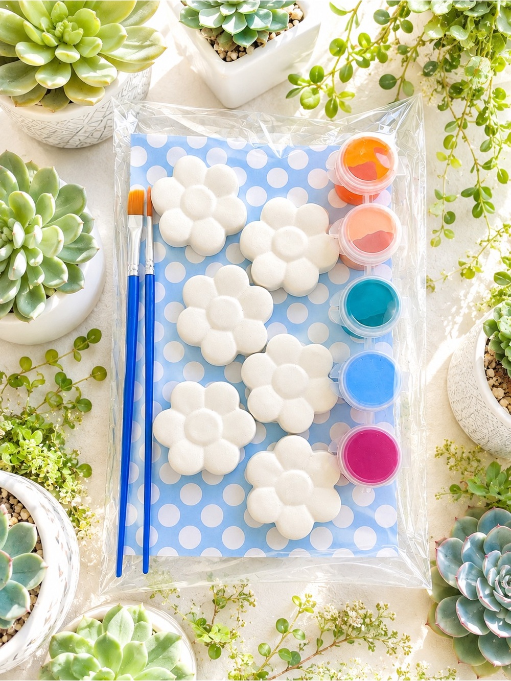 Mini Flower Paint Kit - Back to School Homeschool Activities Kids Spring Fall